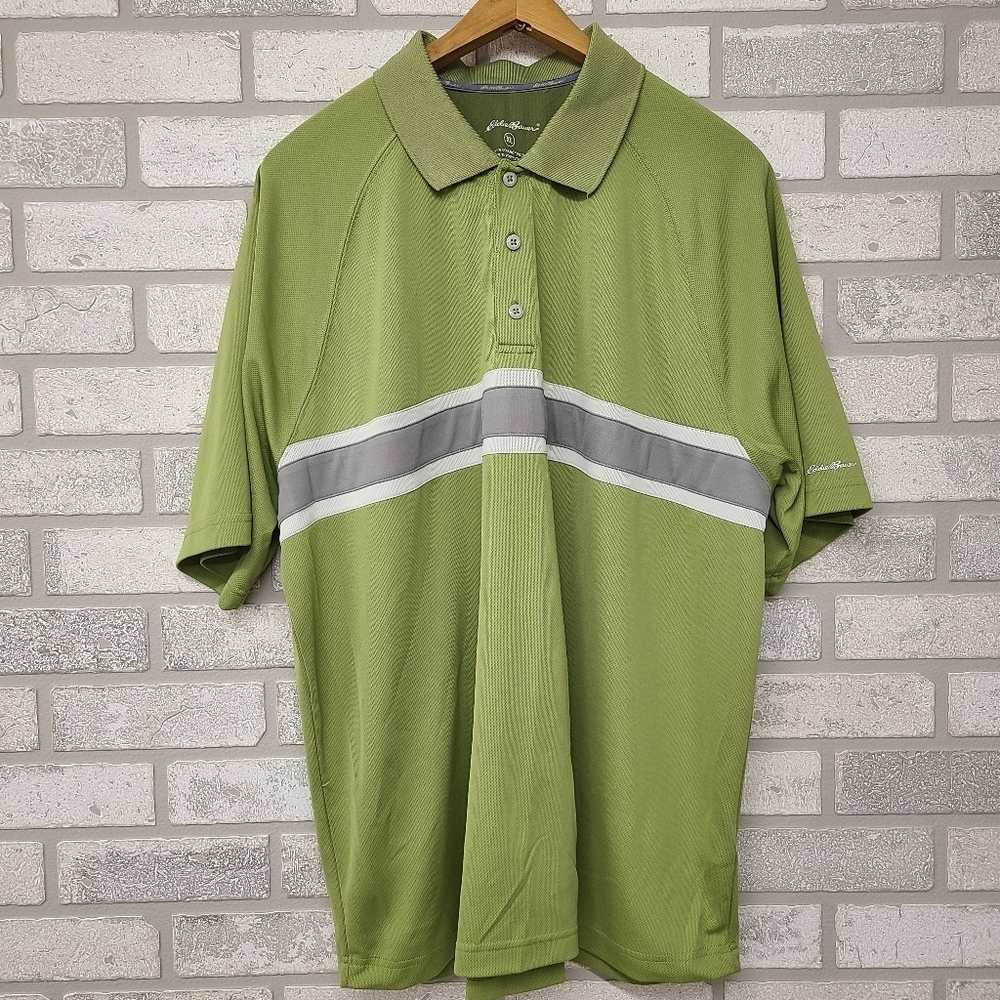 Eddie Bauer Striped Polo Shirt Men's Size XL